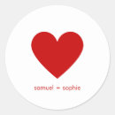 Search for valentine name stickers Red and white