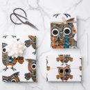 Recherche de chouette papier cadeau Forêt
