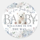 Search for winter baby shower stickers Dusty blue