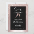 Search for champagne 21st birthday invitations Glitter