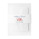 Search for floral wedding invitation belly bands Navy blue