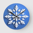 Recherche de flocons de neige horloges Blanc