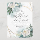 Search for gold white rehearsal dinner invitations Floral