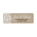 Search for burlap flowers return address labels Elegant