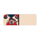 Search for phone return address labels Retro