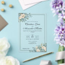 Search for square teal wedding invitations Formal