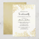 Search for white sweet 16 invitations Lace