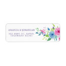 Search for purple and blue wedding return address labels Botanical