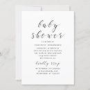 Search for black and white baby shower invitations Typography