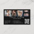 Recherche de tatoueur cartes visite Noir