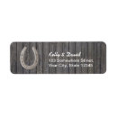 Search for horseshoe wedding return address labels Barn