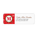Search for red paisley return address labels For her
