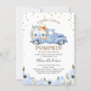 Recherche de camion bleu baby shower invitations Automne