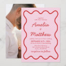 Search for retro wedding invitations Wavy