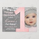 Recherche de snowflake 1ans anniversaire invitations Flocons de neige