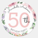 Search for fifty birthday stickers Blush pink