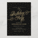 Search for night sky birthday invitations Gold