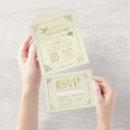 Search for gold damask wedding invitations Faux gold foil
