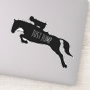 Search for jumping horse stickers Equestrian