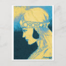 Recherche de portrait abstrait cartes postales Rétro