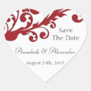 Search for red heart save the date stickers Floral