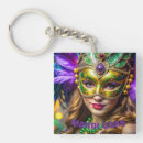 Recherche de masque de carnaval porteclés Mardi gras