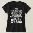 Recherche de sécurité incendie tshirts Travail