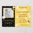 Search for bumble bee birthday invitations Girls