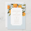 Recherche de orange et bleu mariage invitations Simple et élégant