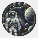 Search for retro astronaut stickers Vintage