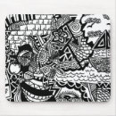 Recherche de dessin main tapis souris Noir