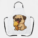 Search for cartoon pug aprons Puppy