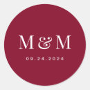 Search for red wine wedding stickers Modern