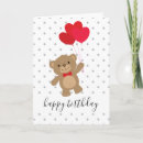 Search for heart balloons cards Bear
