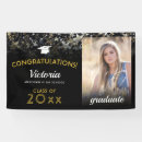 Search for black and gold graduation banners Congratulations graduate