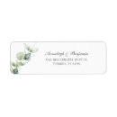 Search for fall leaves wedding return address labels Eucalyptus