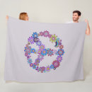 Search for peace sign blankets Purple