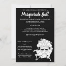 Search for black and white ball invitations Mardi gras