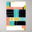 Recherche de motif abstrait moderne posters Géométrique