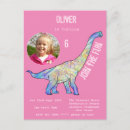 Search for pink dinosaur invitations For kids