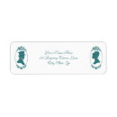 Search for silhouette wedding return address labels White