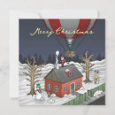 Search for hot air balloon christmas cards Santa claus