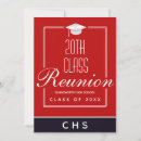 Search for black and red class reunion invitations College