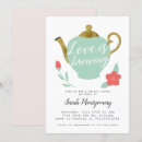 Search for garden tea bridal shower invitations Love is brewing