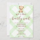 Search for green bear invitations Gingham
