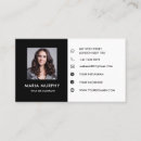Recherche de affaires personnelles cartes visite Noir et blanc