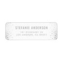 Search for silver confetti return address labels Elegant