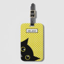 Recherche de chat noir bagages étiquettes Moderne