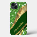 Search for green lucky clover pattern iphone cases For her
