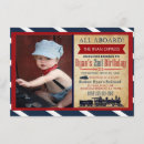 Search for red white blue birthday invitations Train